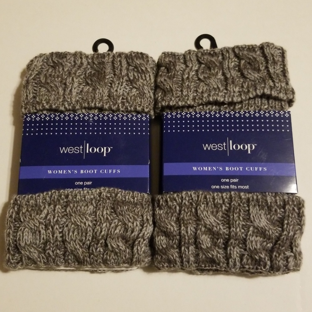 Women's West Loop Boot Cuffs 2 Pairs Gray …